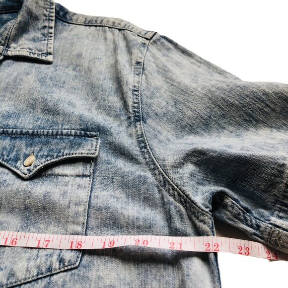 Levi’s Button Up Towel Wash Denim Shirt Short Sleeve - Picture 10 of 11